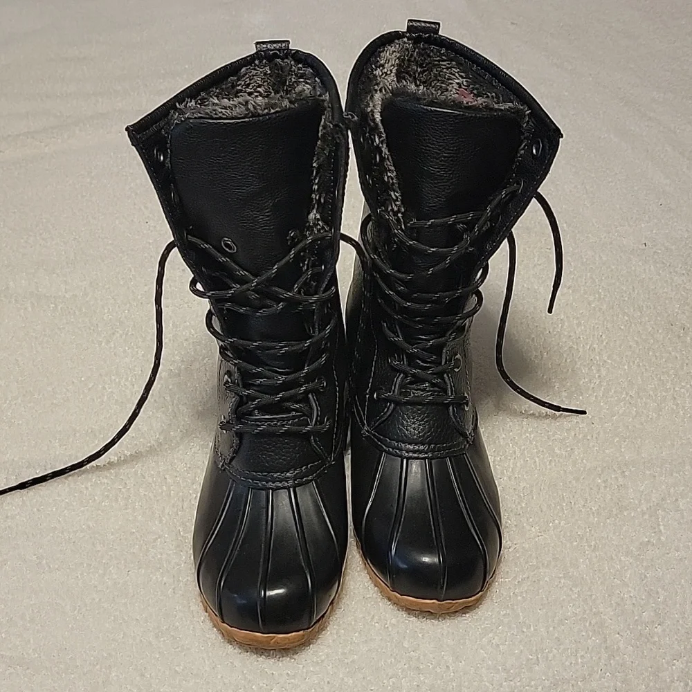 Eastland Black Waterproof Rain Boots Duck Boots - Picture 3 of 8